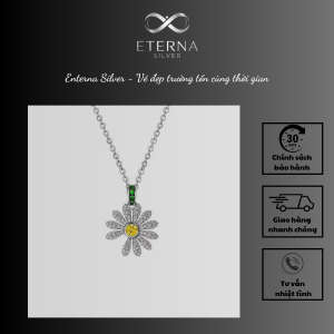 Dây Chuyền Bạc Hinh Hoa Cúc