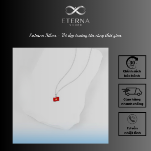 Dây Chuyền Bạc Eterna Silver Hình Cờ Việt Nam.