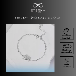 Lắc tay bạc Eterna Silver – Thanh khiết như lá non đầu mùa