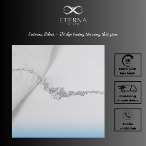 Lắc tay bạc Eterna Silver – Hoa bốn cánh may mắn