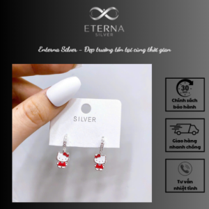 Đôi khuyên tai hình mèo kitiy dễ thương