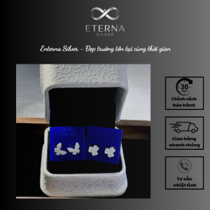 Đôi khuyên tai cute xinh Eterna Silver